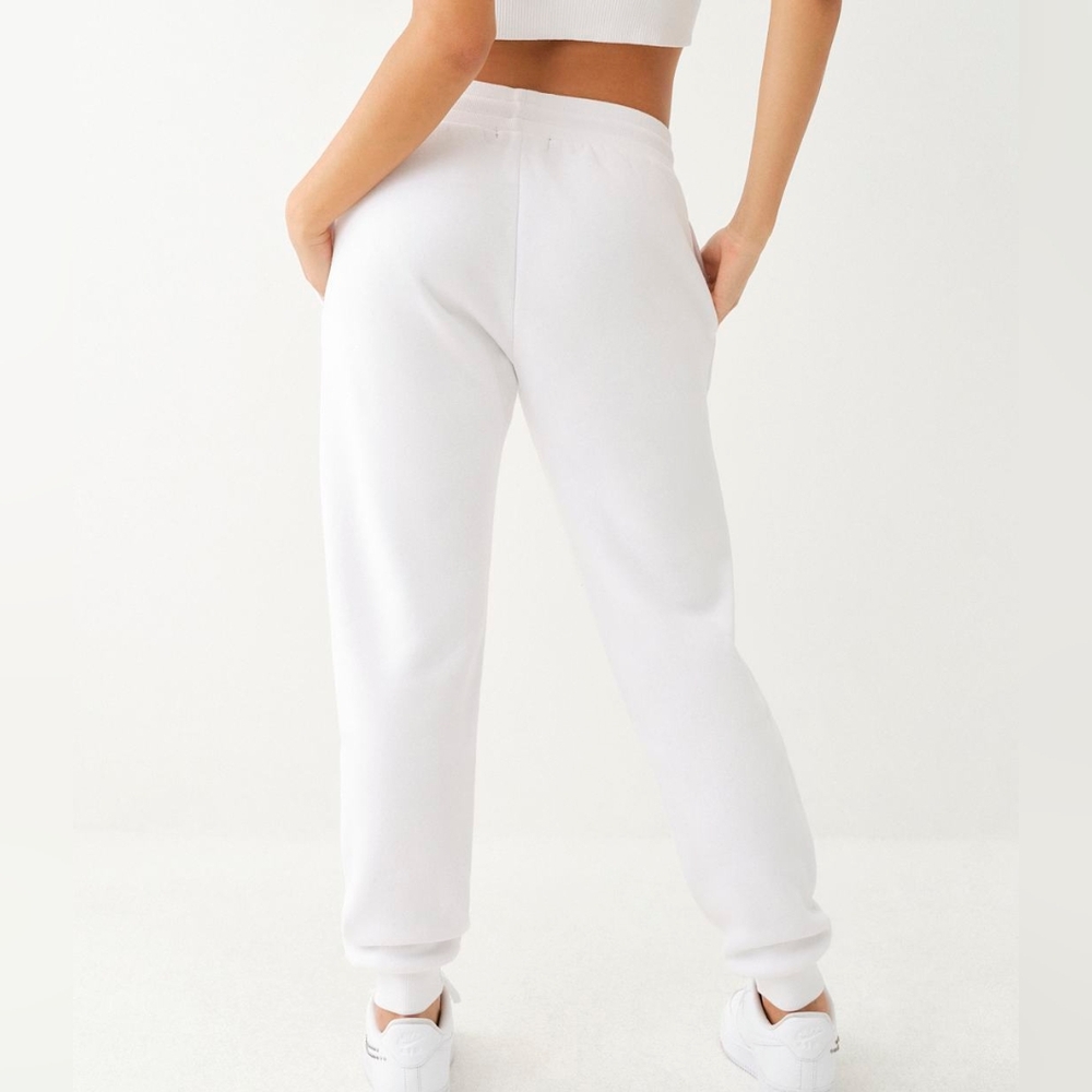 TRUE RELIGION CRYSTAL WING DRAWSTRING JOGGER- WHITE SIZE MEDIUM - Picture 5 of 9